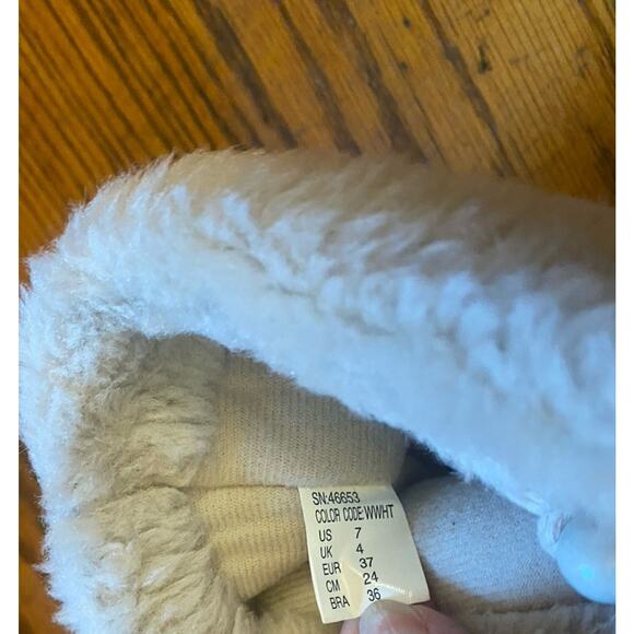 Skechers Sweater Trending Slouch Boots Women’s 7 White Suede Leather Winter - Picture 5 of 6